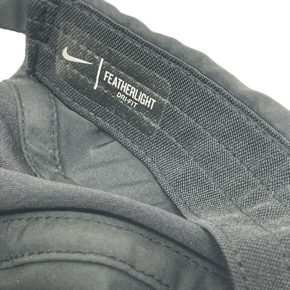 Nike Womens 7 Panel Featherlight Dri Fit Adjustable Running Hat Cap Black - Picture 6 of 6